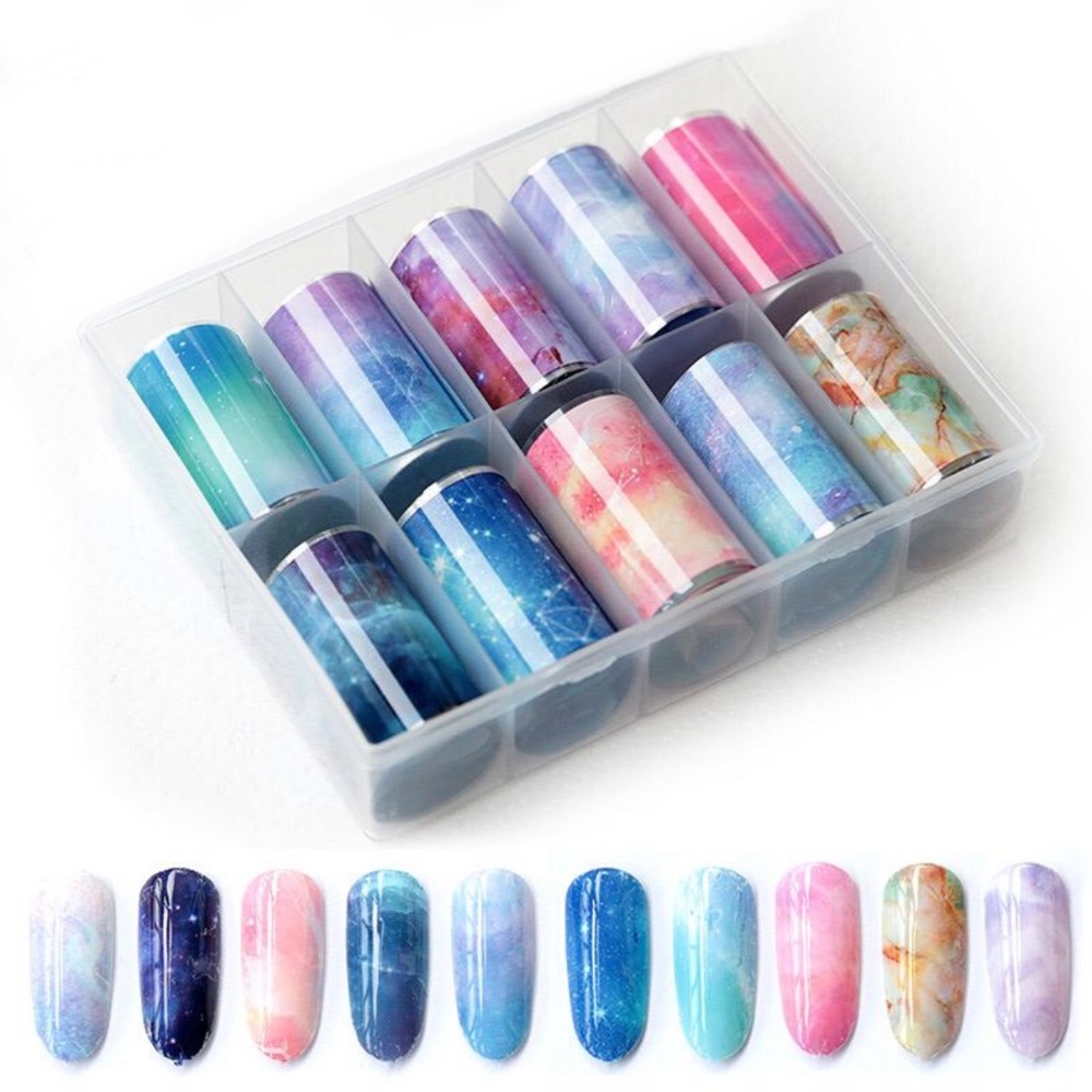 Galaxy Print - Transfer Foil Nail Art - G21